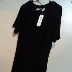 Chico's short sleeve black dress new with tag